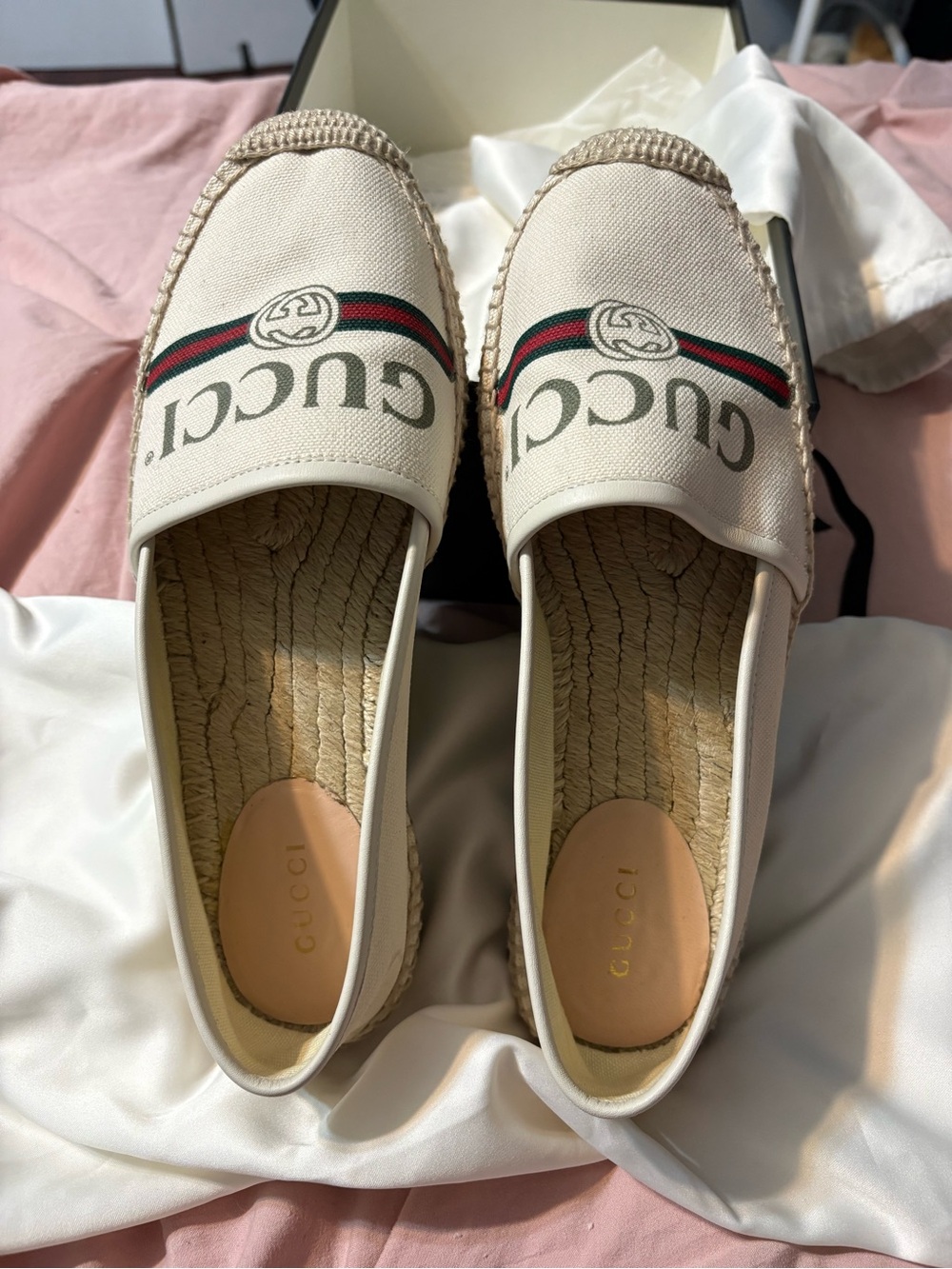 Gucci Cream and Black Branded Card with Barcode